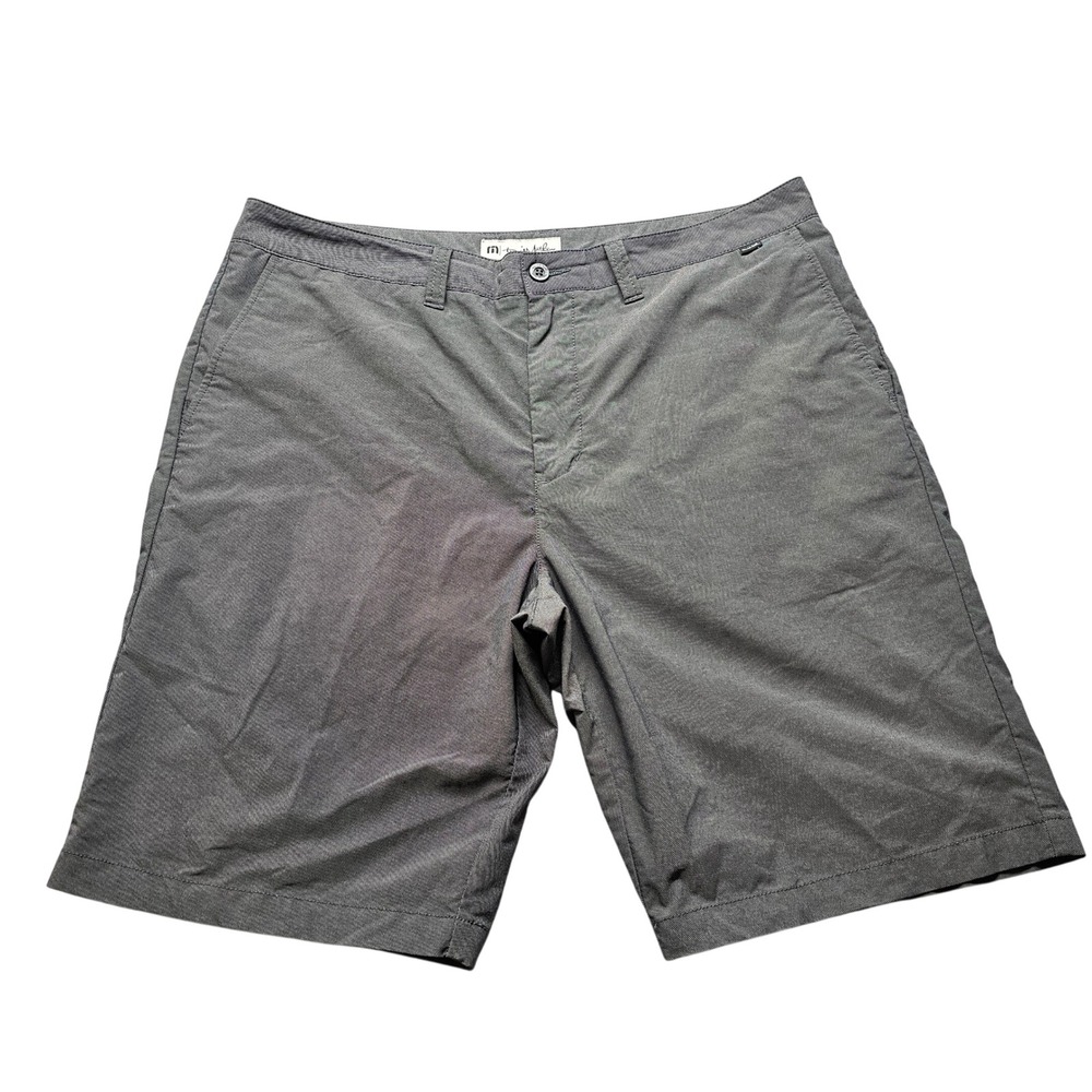 Travis‎ Mathew Golf Shorts Mens 38 Gray Performance Stretch Flat Front Casual